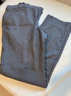Gala Pure New Wool Men’s Dress Pants Gray 34x32 Office Business Career